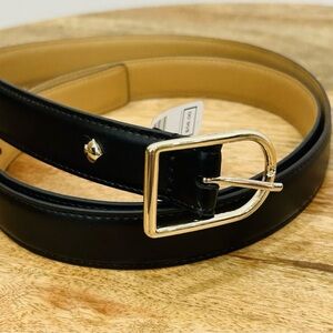 NWOT Kate Spade Black Leather belt size 1x/2x
